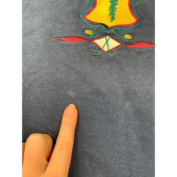 VTG Jantzen Golf Pullover Sweatshirt Unisex Medium Blue Championship Embroidered - Picture 8 of 11
